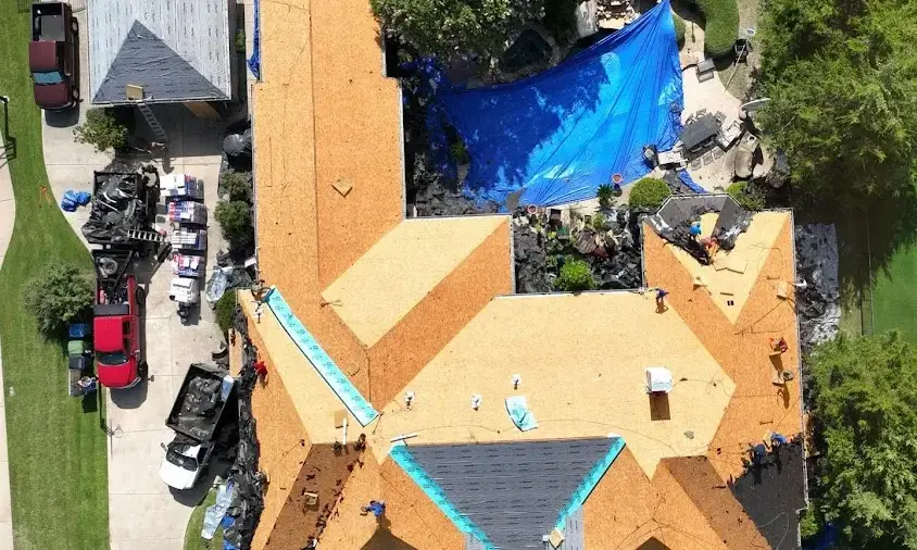 Professional Roof Repair being performed in Oklahoma City